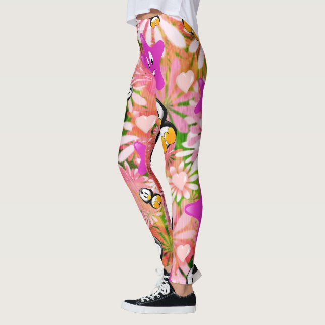 Penguin White Leggings  (Left)