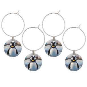 Penguin Wine Charm