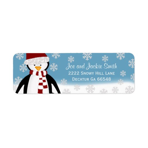 Penguin: Winter Address Labels | Zazzle