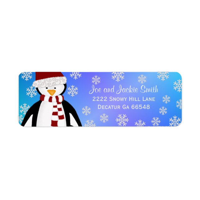 Penguin: Winter Address Labels (Front)