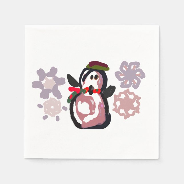 Penguin Winter  Napkins (Front)