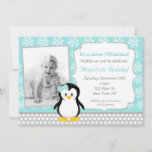 Penguin Winter Onederland Birthday Invitations at Zazzle