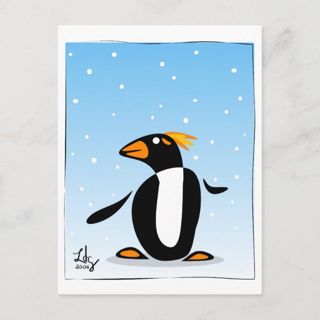 Penguin Winter Postcard (Front)
