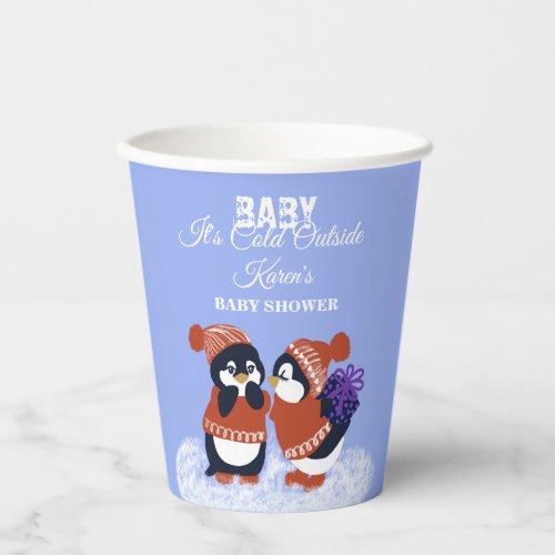 Penguin Winter Snow Birthday Baby Shower Cold  Paper Cups