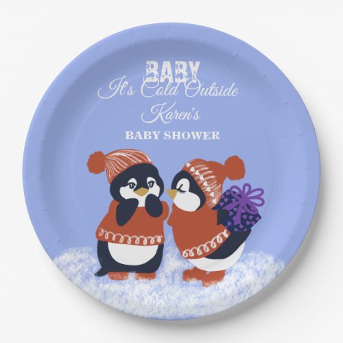 Penguin Winter Snow Birthday Baby Shower Cold  Paper Plates
