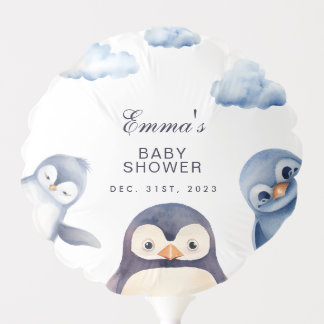 Penguin Winter Wonderland Baby Shower Balloon