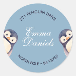 Penguin Winter Wonderland Sticker – Ice Blue