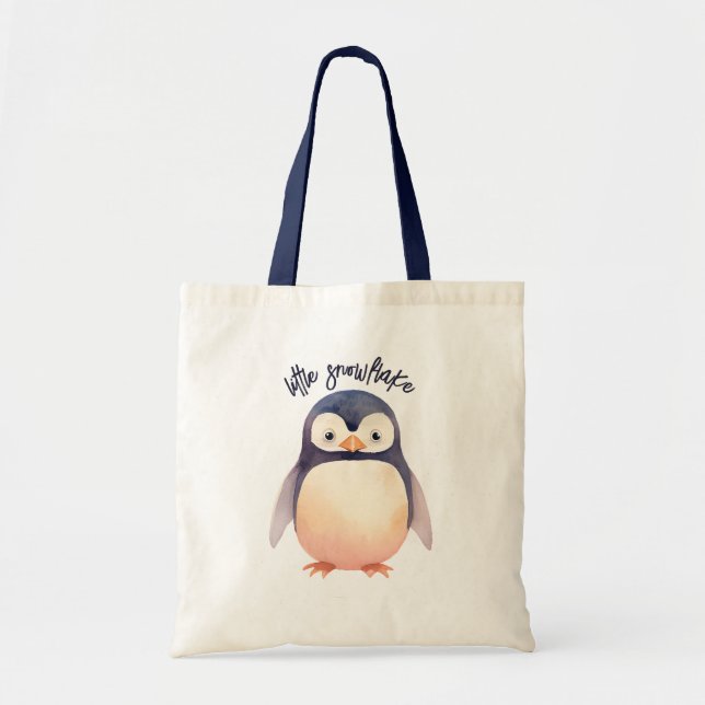 Penguin Winter Wonderland-themed Tote Bag (Front)