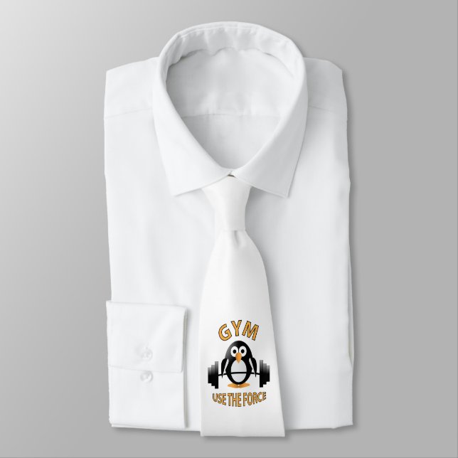 Penguin with a barbell tie (Tied)