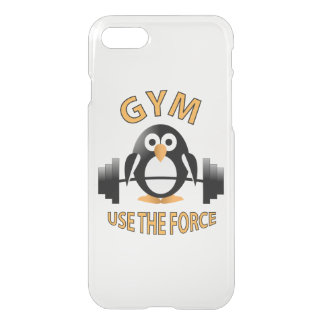 Penguin with a barbell iPhone SE/8/7 case