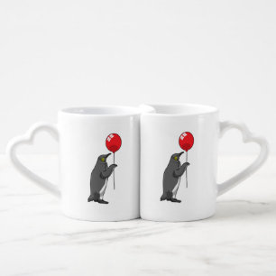 Penguin with Balloon Coffee Mug Set