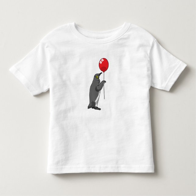 Penguin with Balloon Toddler T-shirt (Front)