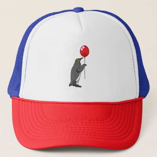 Penguin with Balloon Trucker Hat