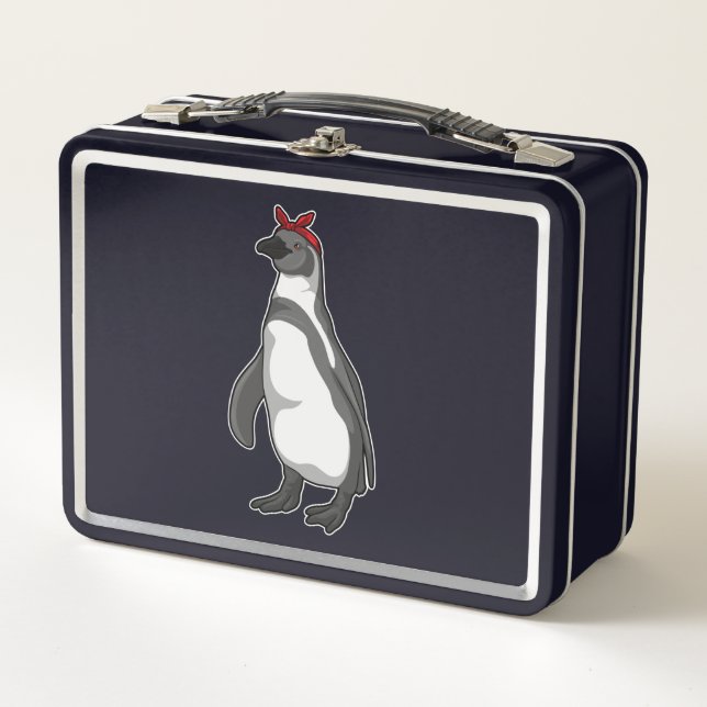 Penguin with Bandana Metal Lunch Box (Front)