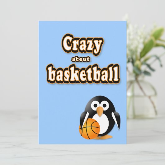 Penguin with basket-ball (Standing Front)