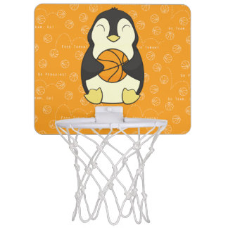 Penguin with Basketball Mini Basketball Hoop