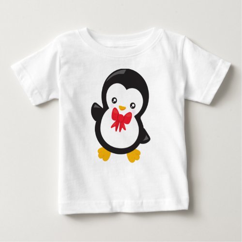 Penguin With Bow Tie Cute Penguin Little Penguin Baby T_Shirt