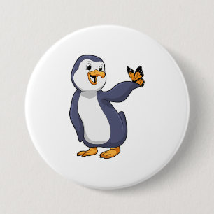 Penguin with Butterfly Button