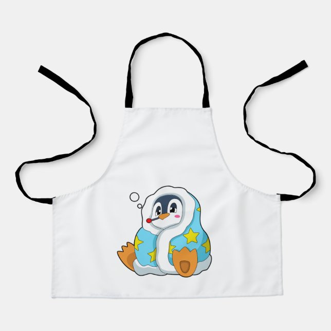 Penguin with Clinical thermometer Apron (Front)