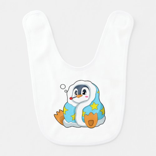 Penguin with Clinical thermometer Baby Bib