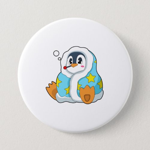 Penguin with Clinical thermometer Button