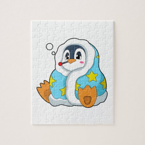 Penguin with Clinical thermometer Jigsaw Puzzle