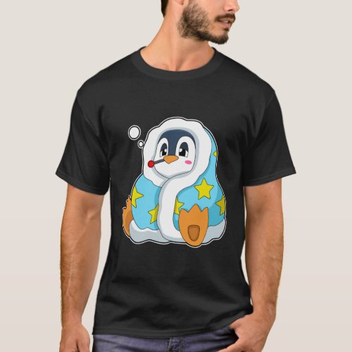 Penguin with Clinical thermometer T_Shirt