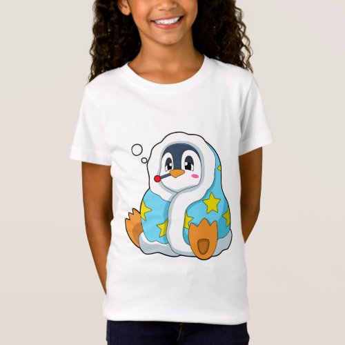 Penguin with Clinical thermometer T_Shirt