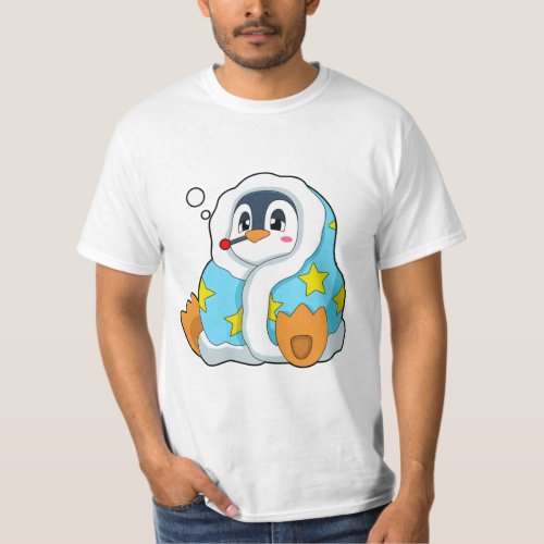 Penguin with Clinical thermometer T_Shirt