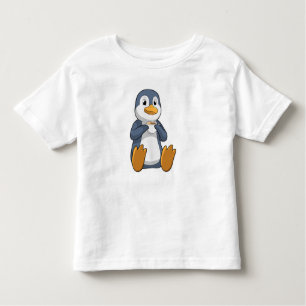 Penguin with Coffee Cup Toddler T-shirt