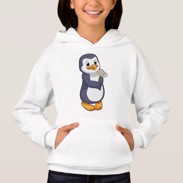 Penguin with Daisy Hoodie (Front)