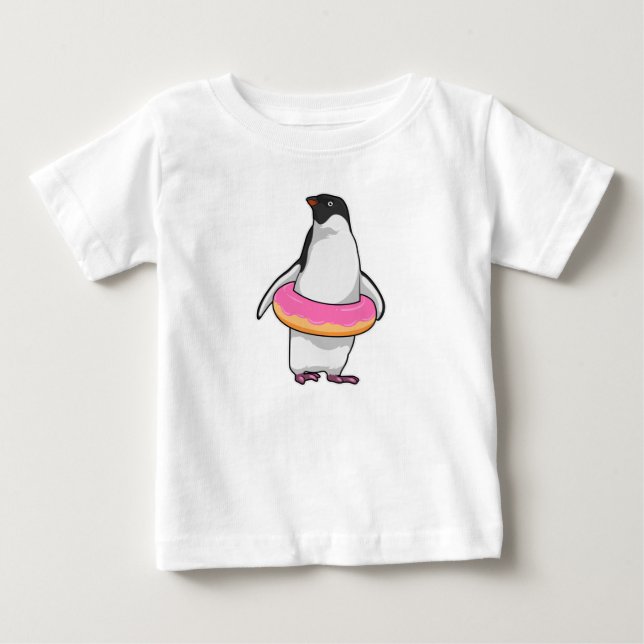 Penguin with Donut Baby T-Shirt (Front)