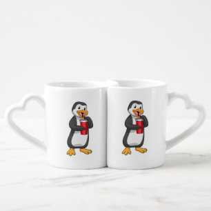 Penguin with Drinking cup with Straw