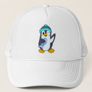 Penguin with Fish & Hat