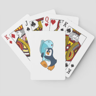 Penguin with Fish Poker Cards