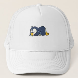 Penguin with Fish Trucker Hat