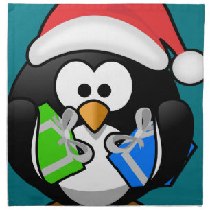 Penguin with Gifts Napkin