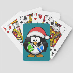 Penguin with Gifts Poker Cards