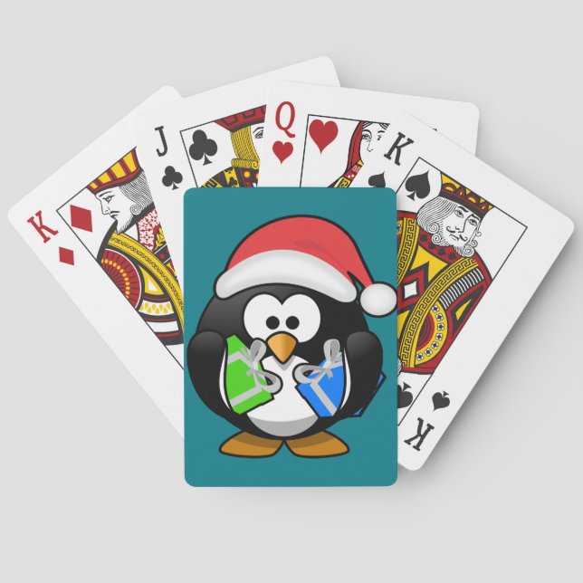Penguin with Gifts Poker Cards (Back)