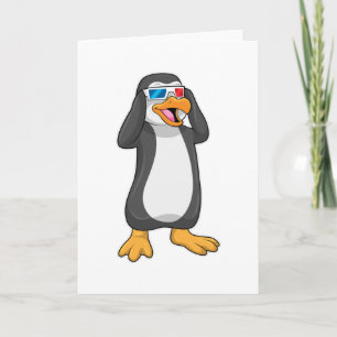 Penguin with Glasses Card