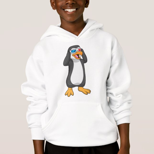 Penguin with Glasses Hoodie (Front)