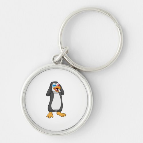 Penguin with Glasses Keychain