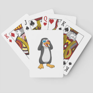 Penguin with Glasses Poker Cards