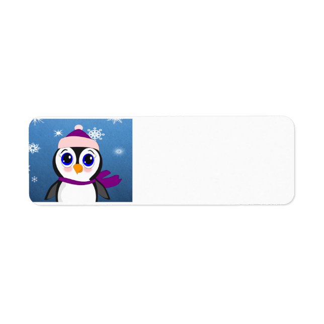 Penguin with Hat Label (Front)