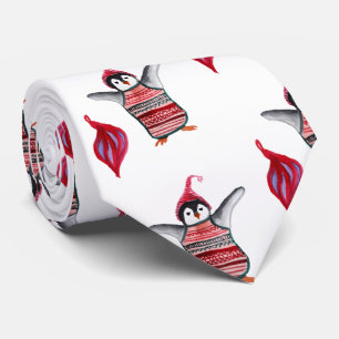 Penguin with Hat Neck Tie