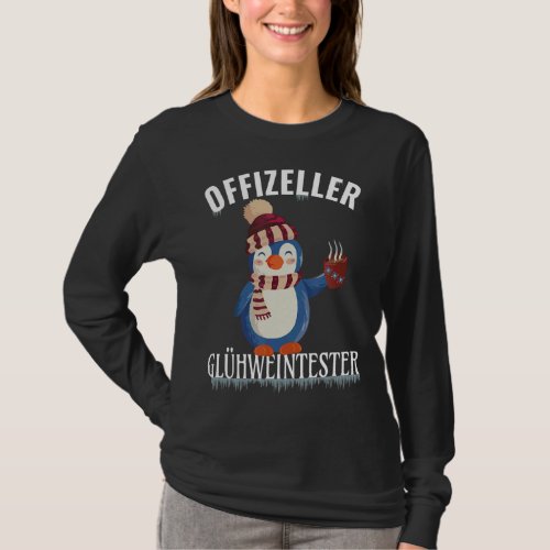 Penguin With Hat Official Mulled Wine Tester Winte T_Shirt