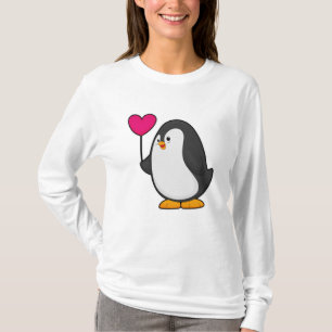 Penguin with Heart Balloon T-Shirt