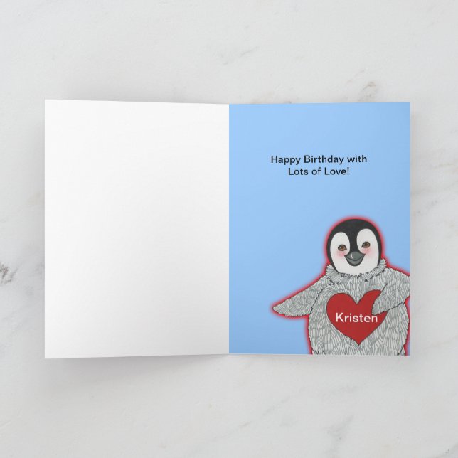 Cute Happy Birthday Card Penguinvector Illustration Stock Vector (Royalty Free) 117104635