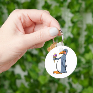 Penguin With Ice Cream Keychain