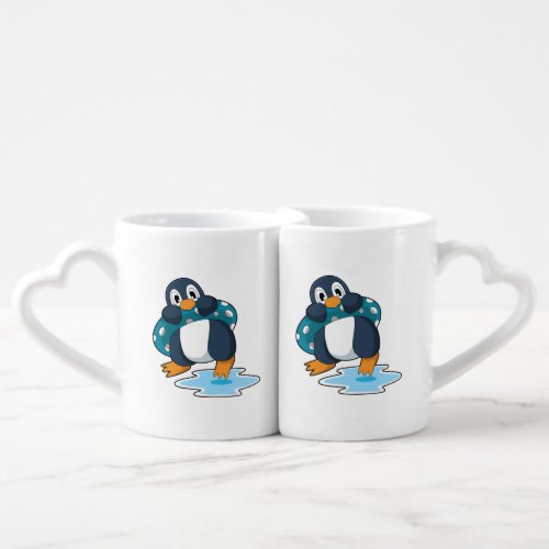 Penguin with Lifebuoy Coffee Mug Set